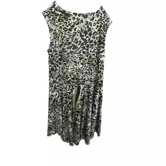 Vintage Cheetah / Leopard Animal Print Dressbarn Dress Size 20 Sleeveless - Picture 2 of 9